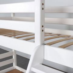 АДЕЛЬ Кровать двухъярусная с наклонной лестницей (белый) в Талице - talica.mebel24.online | фото 6
