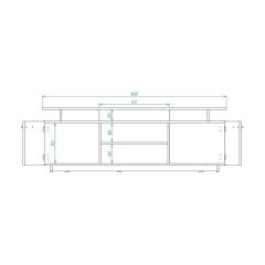 Александрия Тумба под ТВ (ЛДСП венге/белый бриллиант) в Талице - talica.mebel24.online | фото 2