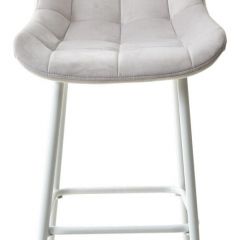 Барный стул ХОФМАН, цвет H-09 Светло-серый, велюр / белый каркас М-City в Талице - talica.mebel24.online | фото 6