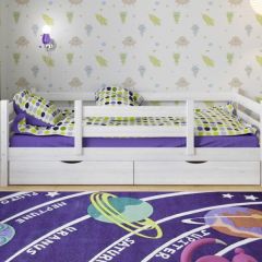 Детская кровать из массива березы Соня-5 (Белый/Лак) в Талице - talica.mebel24.online | фото