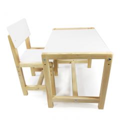Детский растущий комплект стол и стул  Я САМ "Лофт" (Белый, Сосна) в Талице - talica.mebel24.online | фото 2