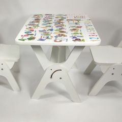 Детский растущий стол-парта и два стула Я САМ "Умка-Дуо" (Алфавит) в Талице - talica.mebel24.online | фото
