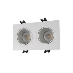 DK3072-WH+CH Встраиваемый светильник, IP 20, 10 Вт, GU5.3, LED, белый/хром, пластик в Талице - talica.mebel24.online | фото 2