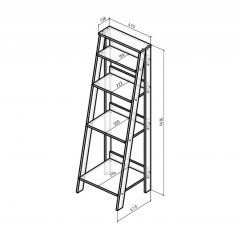Этажерка лофт (сонома ) в Талице - talica.mebel24.online | фото 3