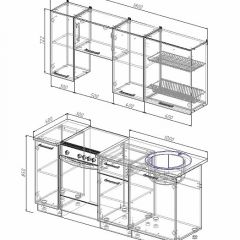 Кухонный гарнитур Жемчуг 1800 (Стол. 26мм) в Талице - talica.mebel24.online | фото 2