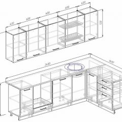 Кухонный гарнитур угловой Графика 2600х1600 (Стол. 26мм) в Талице - talica.mebel24.online | фото 2