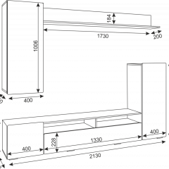 Гостиная Альфа (Белый/Белый глянец) в Талице - talica.mebel24.online | фото 4