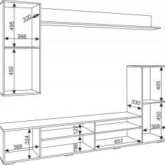 Гостиная Альфа (Белый/Белый глянец) в Талице - talica.mebel24.online | фото 5