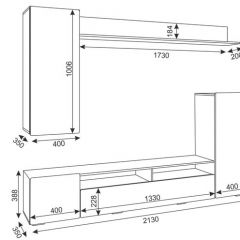 Гостиная Альфа (Дуб крафт золотой/Графит софт) в Талице - talica.mebel24.online | фото 2