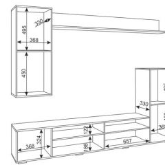 Гостиная Альфа (Дуб крафт золотой/Графит софт) в Талице - talica.mebel24.online | фото 3