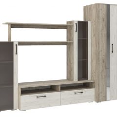 Гостиная Эмма (Дуб Крафт серый/белый) в Талице - talica.mebel24.online | фото 2