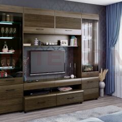 Гостиная Камелия Композиция 11 (Гикори Джексон темный) в Талице - talica.mebel24.online | фото