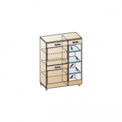 Гостиная Камелия Композиция 12 (Ясень Асахи) в Талице - talica.mebel24.online | фото 8