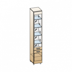 Гостиная Камелия Композиция 2 (Гикори Джексон темный) в Талице - talica.mebel24.online | фото 8
