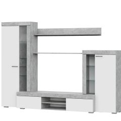 Гостиная МГС 5 (Цемент светлый/Белый) в Талице - talica.mebel24.online | фото 4