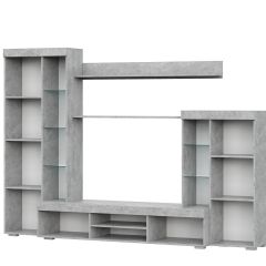 Гостиная МГС 5 (Цемент светлый/Белый) в Талице - talica.mebel24.online | фото 2