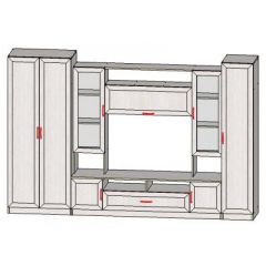 Гостиная ПРАГА-1 Анкор белый в Талице - talica.mebel24.online | фото 2