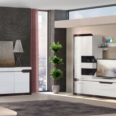 Гостиная Ронда 3 Белый глянец/венге в Талице - talica.mebel24.online | фото