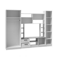 Гостиная СОЛО ЛДСП Белый /ЛДСП Дуб крафт золотой в Талице - talica.mebel24.online | фото 2