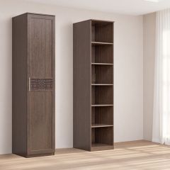 Кэт-4 Пенал 1дв глух (МДФ Венге/Экокожа Caiman коричневый) в Талице - talica.mebel24.online | фото
