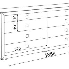 Комод большой Глэдис М27 (ЯШС/Белый) в Талице - talica.mebel24.online | фото 2