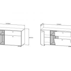 ЛАНС Комод К101 (дуб бунратти/белый) в Талице - talica.mebel24.online | фото 2