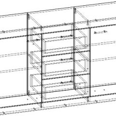 СОНАТА КС-1500 Комод (Дуб сонома/Белый глянец) в Талице - talica.mebel24.online | фото 2