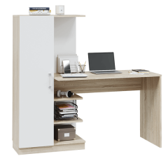 Стол компьютерный Софт (УНИ) Дуб Сонома/Белый в Талице - talica.mebel24.online | фото