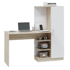 Стол компьютерный Софт (УНИ) Дуб Сонома/Белый в Талице - talica.mebel24.online | фото 3