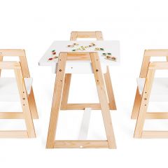Комплект детской мебели стол и  два стула Я САМ "Лофт-Дуо" (Белый) в Талице - talica.mebel24.online | фото