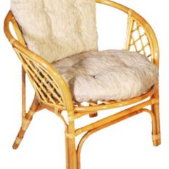 Кресло Багама, подушки светлые обычные шенил (Мёд) в Талице - talica.mebel24.online | фото 1