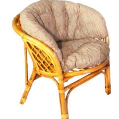 Кресло Багама, подушки светлые полные шенил (Мёд) в Талице - talica.mebel24.online | фото 1