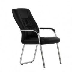 Кресло Barneo K-15 для посетителей и переговорных (черный) в Талице - talica.mebel24.online | фото