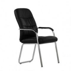 Кресло Barneo K-16 для посетителей и переговорных (черный) в Талице - talica.mebel24.online | фото