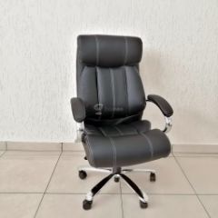 Кресло Barneo K-303 для руководителя (черная экокожа) в Талице - talica.mebel24.online | фото