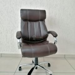 Кресло Barneo K-303 для руководителя (коричневая экокожа) в Талице - talica.mebel24.online | фото
