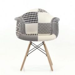 Кресло Barneo N-14 Patchwork черно-белый в Талице - talica.mebel24.online | фото 2