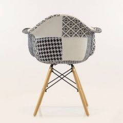 Кресло Barneo N-14 Patchwork черно-белый в Талице - talica.mebel24.online | фото 4