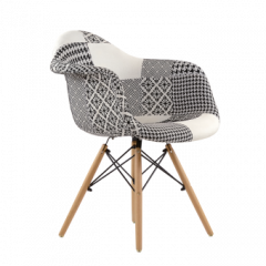 Кресло Barneo N-14 Patchwork черно-белый в Талице - talica.mebel24.online | фото