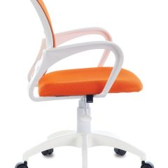 Кресло BRABIX "Fly MG-396W", пластик белый, сетка, оранжевое, 532401, MG-396W_532401 в Талице - talica.mebel24.online | фото 3