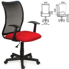 Кресло BRABIX "Spring MG-307" (красное/черное TW) 531405 в Талице - talica.mebel24.online | фото 2