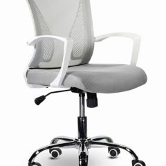 Кресло BRABIX "Wings MG-306" (пластик белый, хром, сетка, серое) 532012 в Талице - talica.mebel24.online | фото