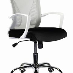 Кресло BRABIX "Wings MG-306" (пластик белый, хром, сетка, серое/черное) 532010 в Талице - talica.mebel24.online | фото