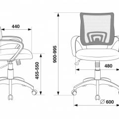 Кресло Бюрократ CH-695N/BLACK черный TW-01 черный TW-11 в Талице - talica.mebel24.online | фото 3