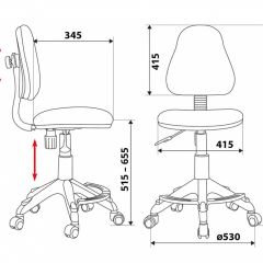 Кресло детское Бюрократ KD-4-F/TW-96-1 оранжевый TW-96-1 в Талице - talica.mebel24.online | фото 3