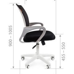 Кресло для оператора CHAIRMAN 696 white (ткань TW-10/сетка TW-05) в Талице - talica.mebel24.online | фото 7