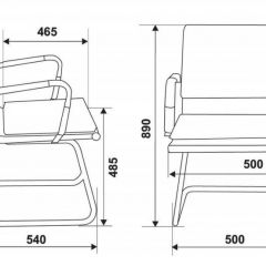Кресло для посетителя Бюрократ CH-993-Low-V/grey серый в Талице - talica.mebel24.online | фото 3