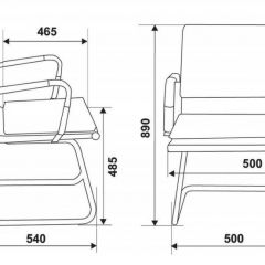 Кресло для посетителя Бюрократ CH-993-LOW-V/M01 черный в Талице - talica.mebel24.online | фото 3