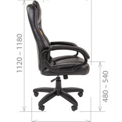 Кресло для руководителя  CHAIRMAN 432 (Экокожа черная) в Талице - talica.mebel24.online | фото 5