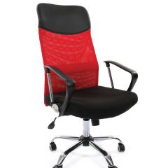 Кресло для руководителя CHAIRMAN 610 N (15-21 черный/сетка красный) в Талице - talica.mebel24.online | фото